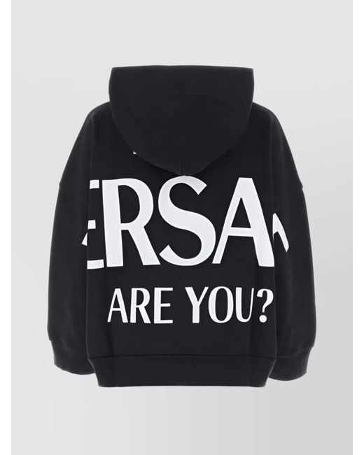 Versace Black Logo Print Hoodie