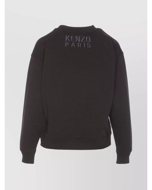 KENZO Gray Cotton Crewneck Long-Sleeve Jumper