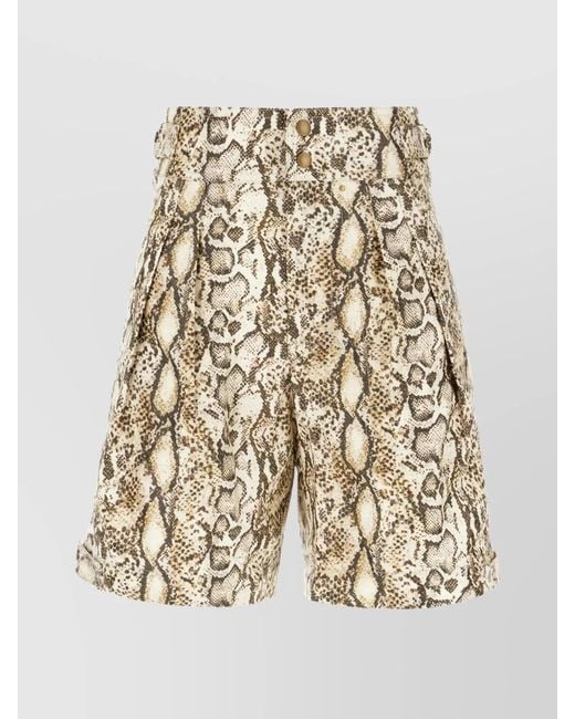 Isabel Marant Natural Printed Bermuda Shorts