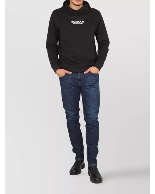 Barbour Black Hooded Hoodie for men