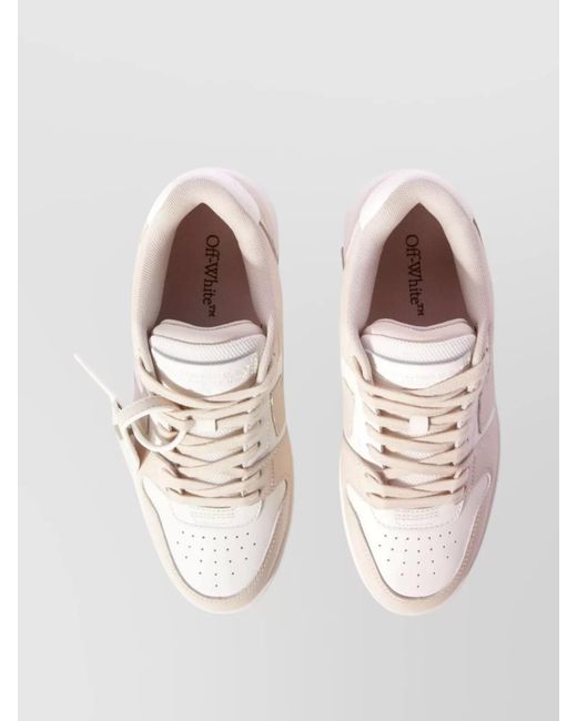 Off-White c/o Virgil Abloh Natural Leather Out Of Office Low-Top Sneakers