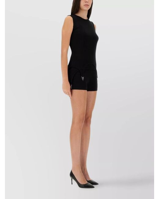 Jean Paul Gaultier Black Cotton Mini Shorts