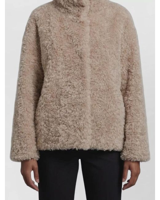 Herno Natural Short Faux Fur Coat