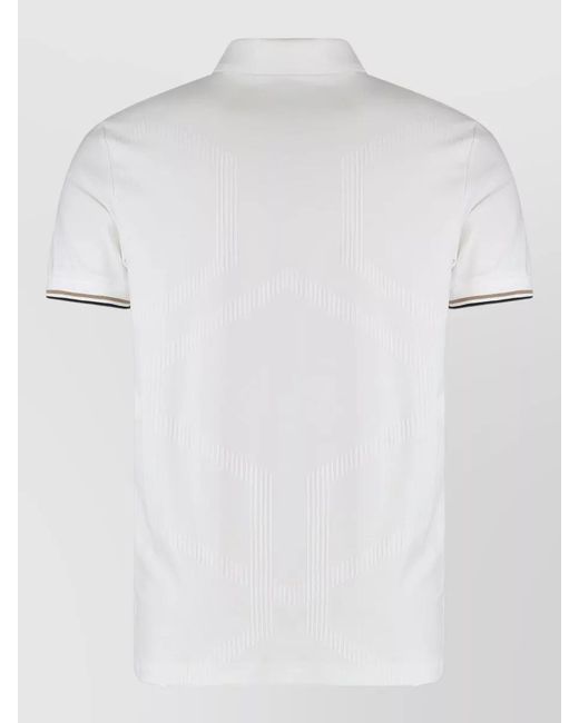 Boss White Slim Fit Polo Shirt Technical Fabric for men