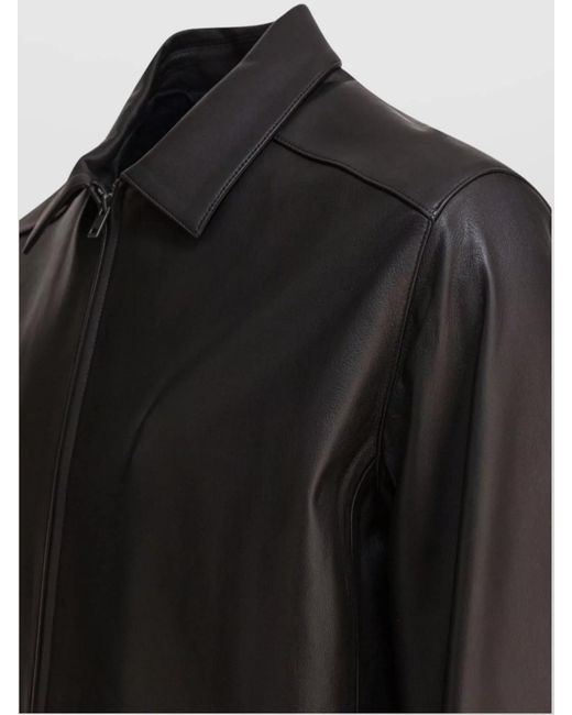 Vince Black Lamb Leather Jacket for men