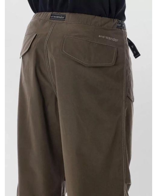 And Wander Multicolor High Count Technical Cloth Cargo Pants for men
