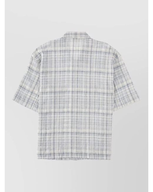 sunflower White Checked Short-Sleeve Shirt for men