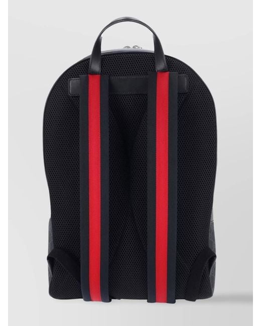 Gucci Blue Shoulder Straps Backpacks Handle Zip Pocket for men