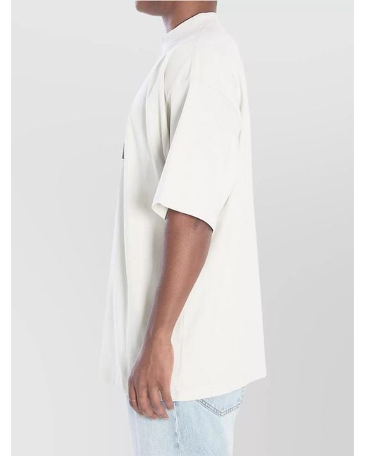 Balenciaga White Nano Bb Logo Dry Jersey Medium Fit T-Shirt for men