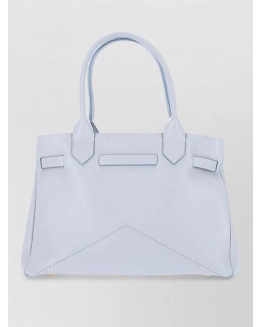 Ballantyne Blue Leather Tote Bag