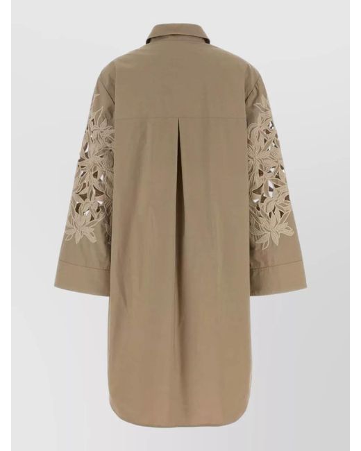 Agnona Natural Poplin Shirt Dress