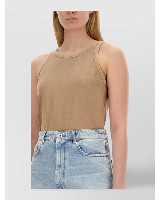 Sportmax Blue Lightweight Sleeveless Round Neck Top