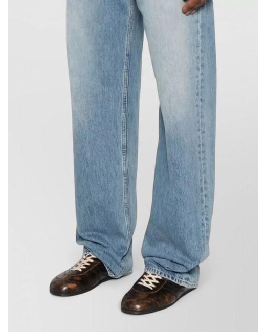 Gucci Blue Denim Wide-Leg Trousers