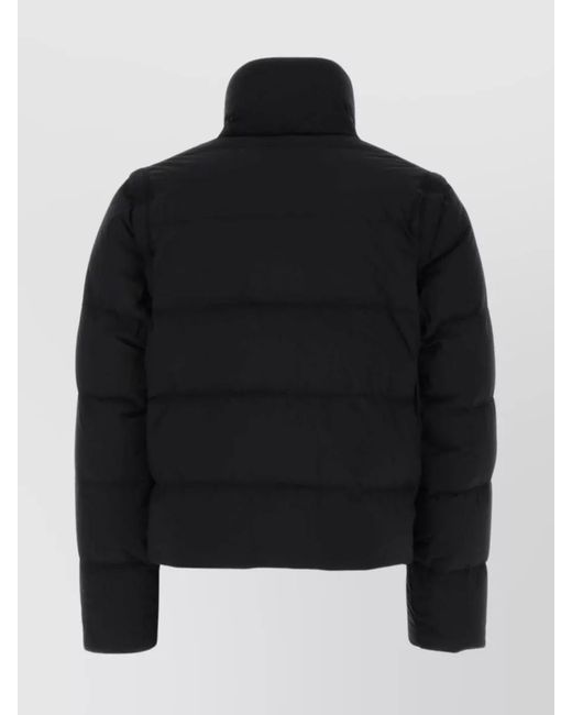 C P Company Black Down Jacket With Removable Sleeves for men