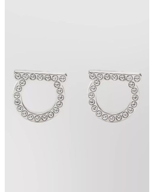 Ferragamo Multicolor Crystal-Embellished Earrings