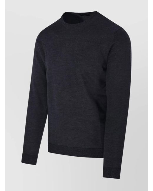 Roberto Collina Blue Virgin Merino Wool Crew Neck Sweater for men