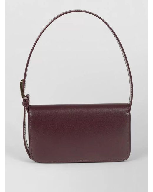 Victoria Beckham Purple Dorian Calf Leather Shoulder Bag