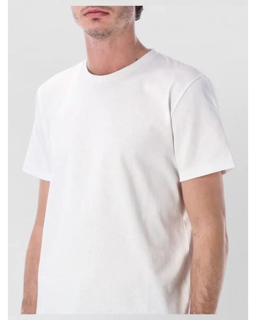 Saint Laurent White Cotton Regular-Fit Crew-Neck T-Shirt for men