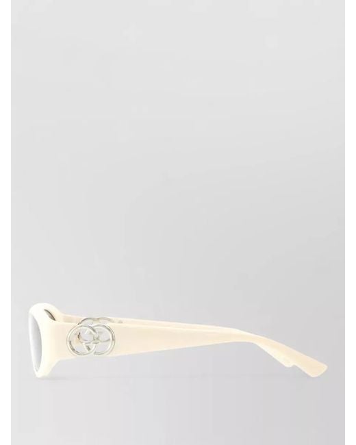 Gucci Gray Oval Sunglasses Tone Hardware Frame