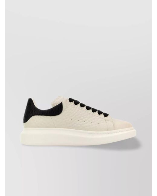 McQueen Natural Leather Oversized Low-Top Sneakers for men