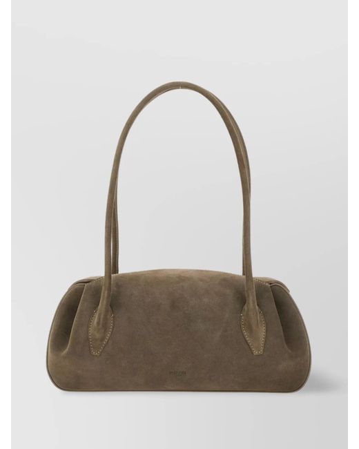 Yuzefi Natural Na Suede Shoulder Bag