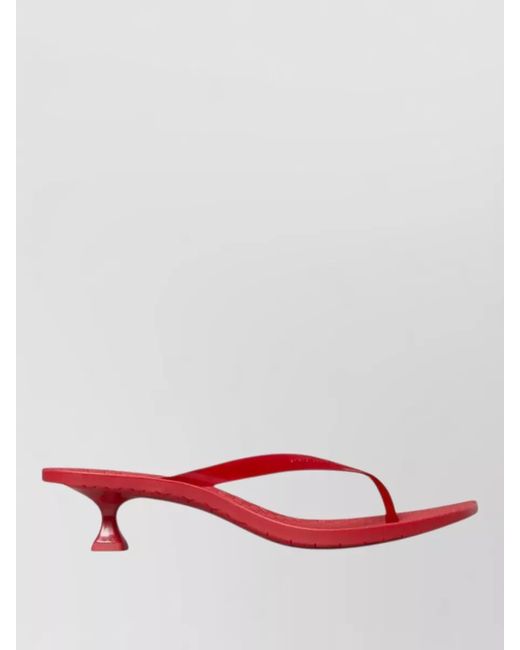 Tory Burch Red Jelly Heel Flip Flops 40Mm Height