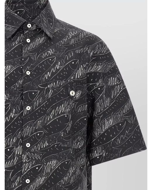 Jacquemus Gray Printed Short-Sleeve Shirt for men
