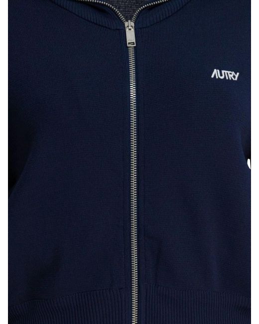 Autry Blue Viscose Sweatshirt