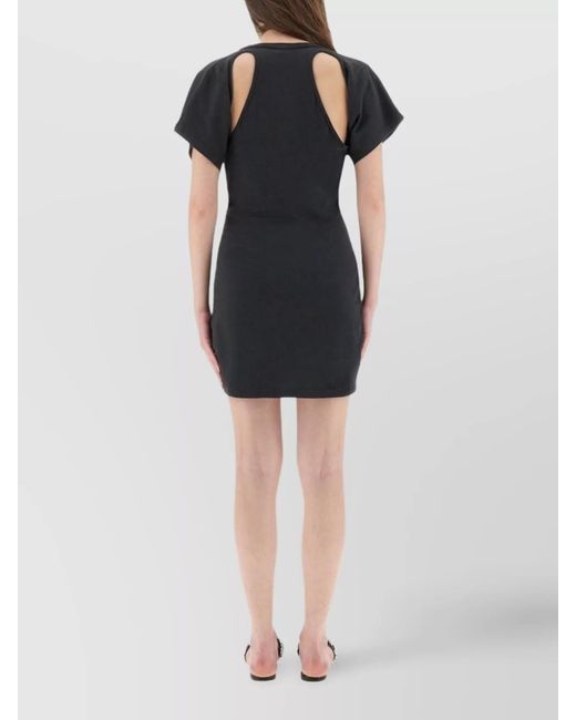 Alexander Wang Black Organic Cotton Slim-Fit Mini Dress