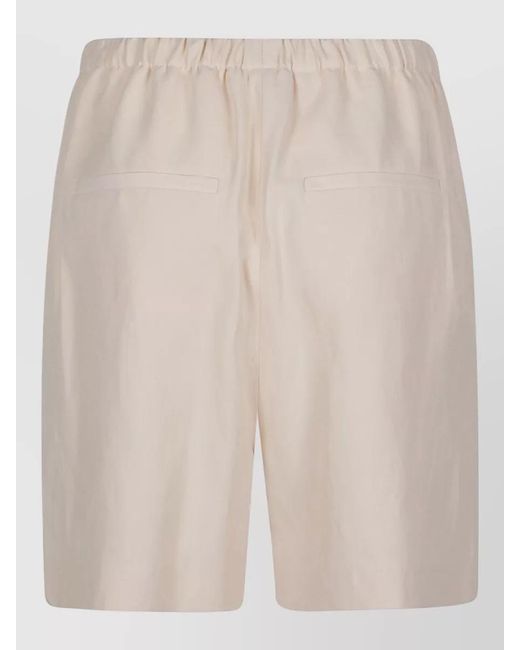 Loulou de Saison Natural Iva Shorts Tailored Style Back Pockets