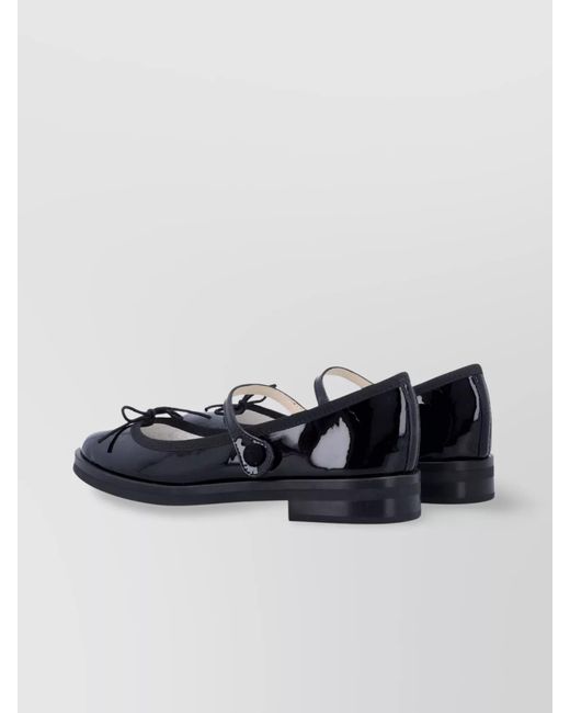 Repetto Blue Leather Ballerina Shoes