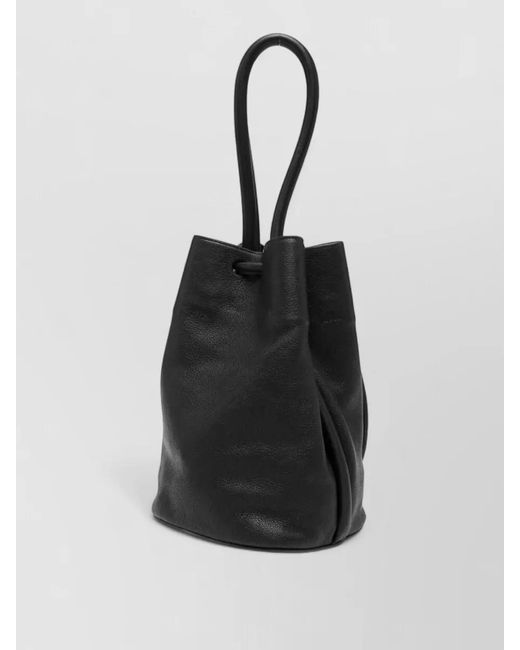Uma Wang Black Small Leather Shoulder Bag Top Handle