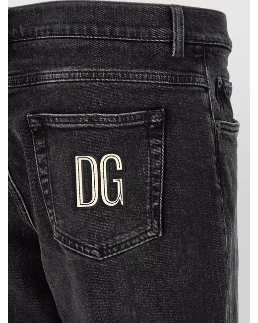 Dolce & Gabbana Black Tailored Pants Belt Loops And Pockets for men