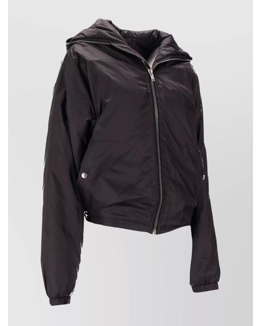 Rick Owens Black Sealed Zip-Up Windbreaker Jacket