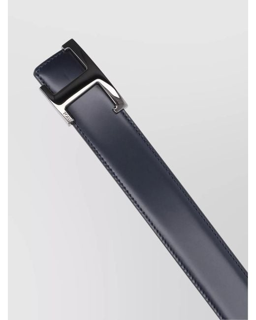 Tod's Blue Leather Reversible Belt for men