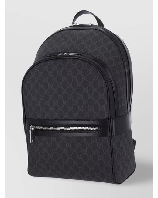 Gucci Blue Shoulder Straps Backpacks Handle Zip Pocket for men