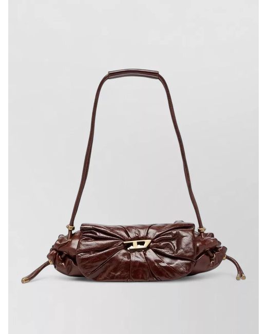 DIESEL Multicolor Scrunch-D Small Leather Shoulder Bag