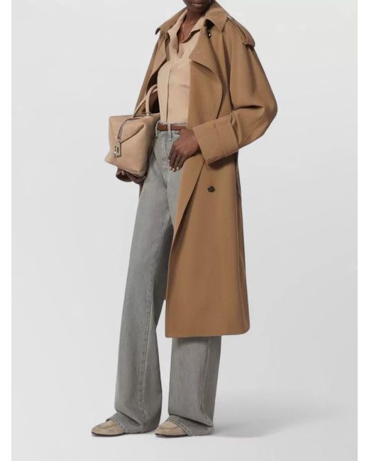 Max Mara Natural Mxmcerto Trench Coat Flared Shape Belted