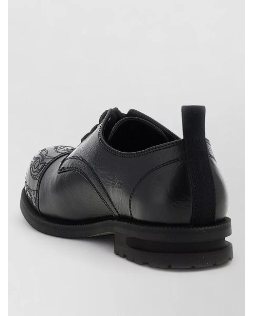 Kiko Kostadinov Black Atro Lace Up Shoes Embossed Detail for men