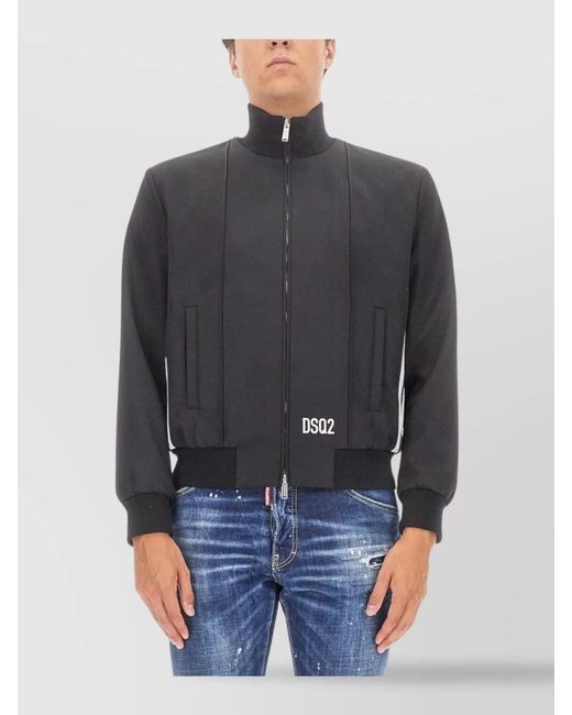 DSquared² Blue Regular-Fit Bomber Jacket for men