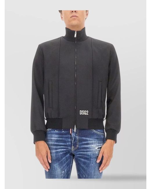 DSquared² Blue Regular-Fit Bomber Jacket for men