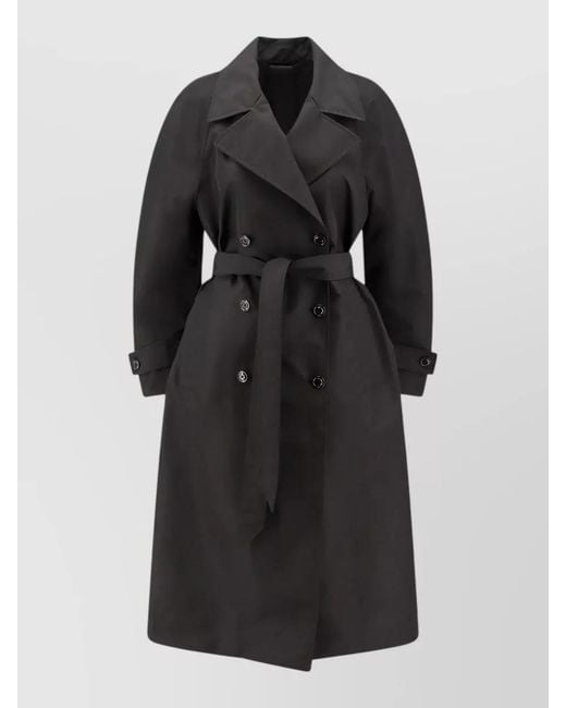 Moncler Genius Black Double-Breasted Trench Coat