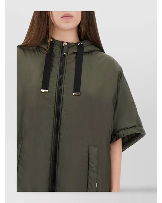 Max Mara Green Padded Parka Coat