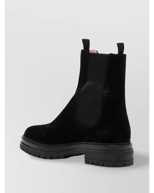 Gianvito Rossi Black Suede Leather Ankle-Length Boots