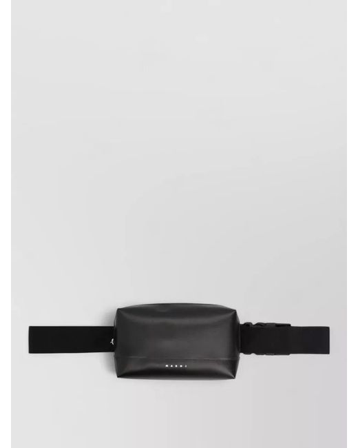 Marni White Leather Belt Bag for men