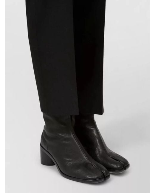 Maison Margiela Black Tabi Split Toe Ankle Boots Block Heel for men