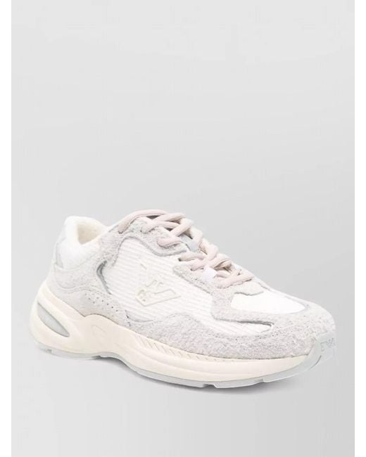 Emporio Armani Natural Low-Top Sneakers