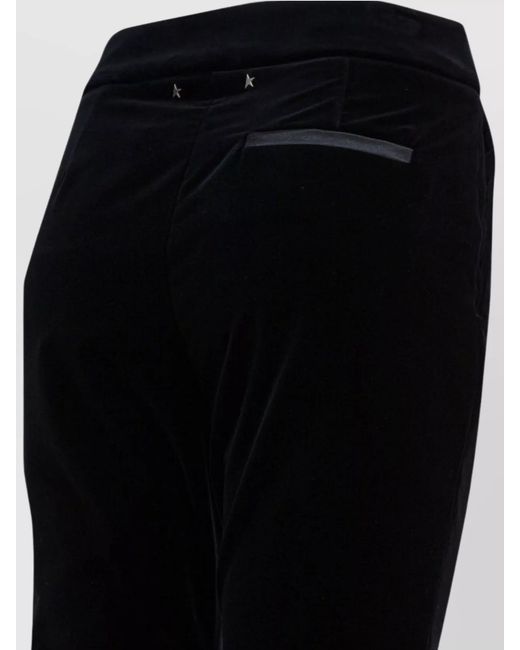 Golden Goose Deluxe Brand Black Velvet Slightly Flared Tailored Trousers