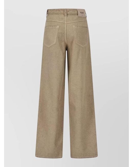 Uma Wang Natural Straight-Leg Denim Trousers