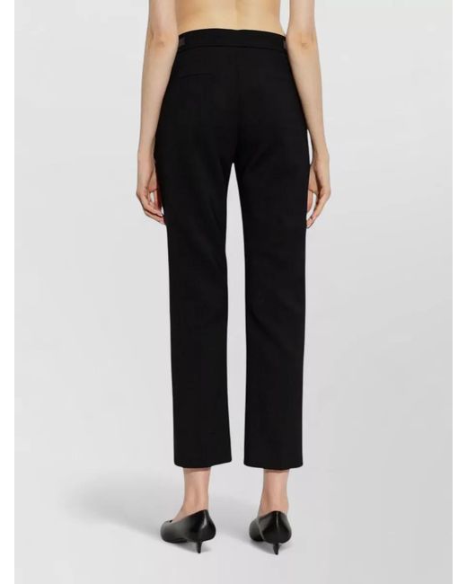 Max Mara Black High Waist Tailored Cropped Slim Fit Pants
